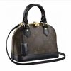 Replica Louis Vuitton LV Women Alma BB Handbag Monogram Canvas-Brown