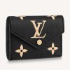 Replica Louis Vuitton LV Unisex Victorine Wallet Black Monogram Empreinte Embossed Supple Grained Cowhide