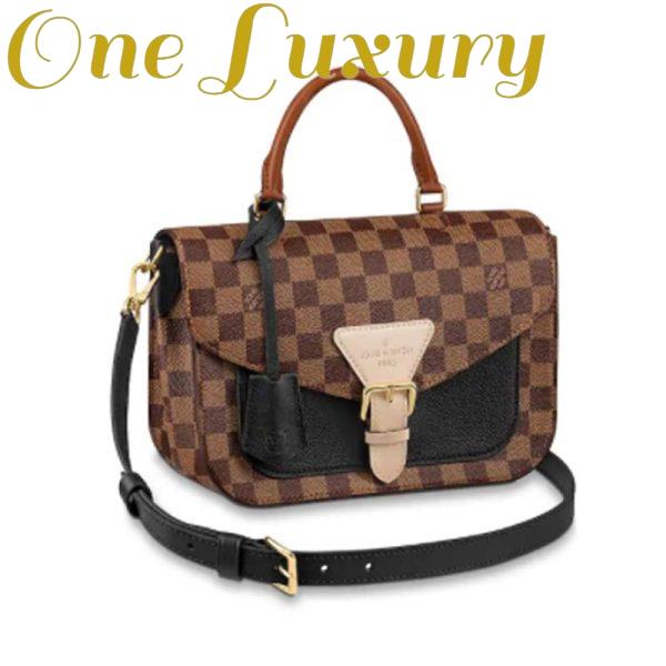 Replica Louis Vuitton LV Women Beaumarchais Flap Bag in Damier Ebene Coated Canvas 3