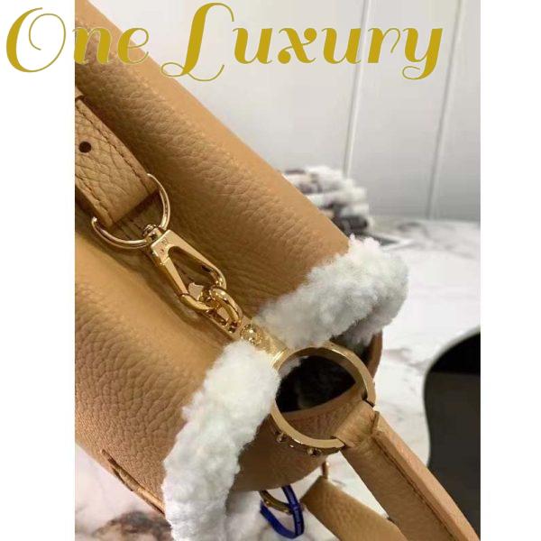 Replica Louis Vuitton LV Women Capucines BB Bag Arizona Taurillon Leather Shearling 9