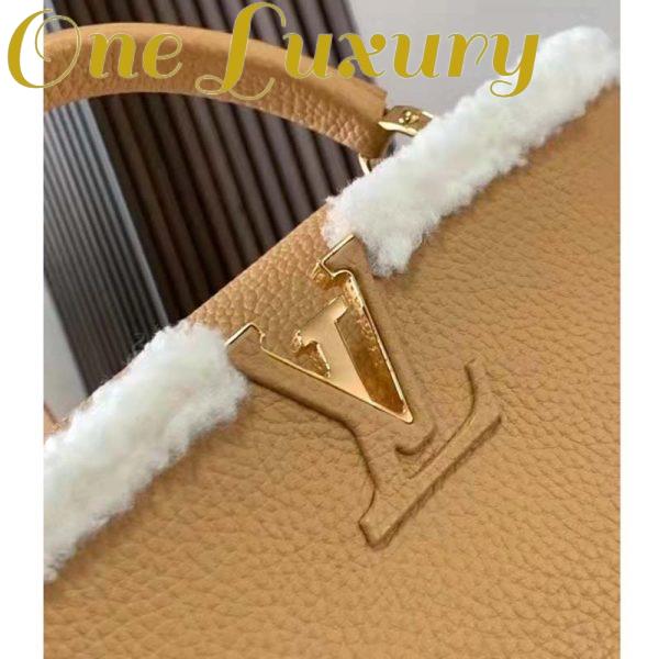 Replica Louis Vuitton LV Women Capucines BB Bag Arizona Taurillon Leather Shearling 10