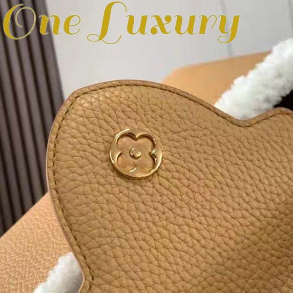 Replica Louis Vuitton LV Women Capucines BB Bag Arizona Taurillon Leather Shearling 11