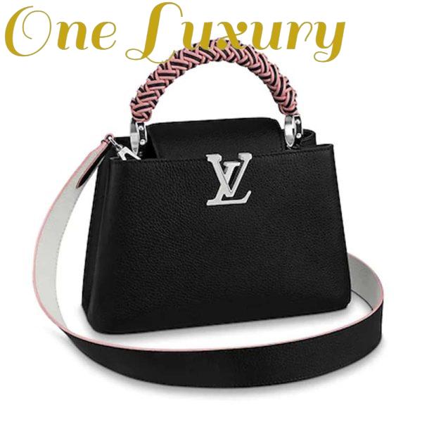 Replica Louis Vuitton LV Women Capucines BB Black Taurillon Leather