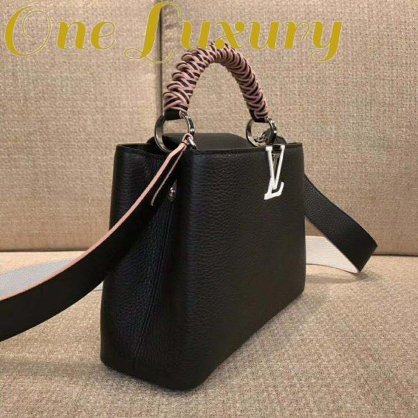 Replica Louis Vuitton LV Women Capucines BB Black Taurillon Leather 5