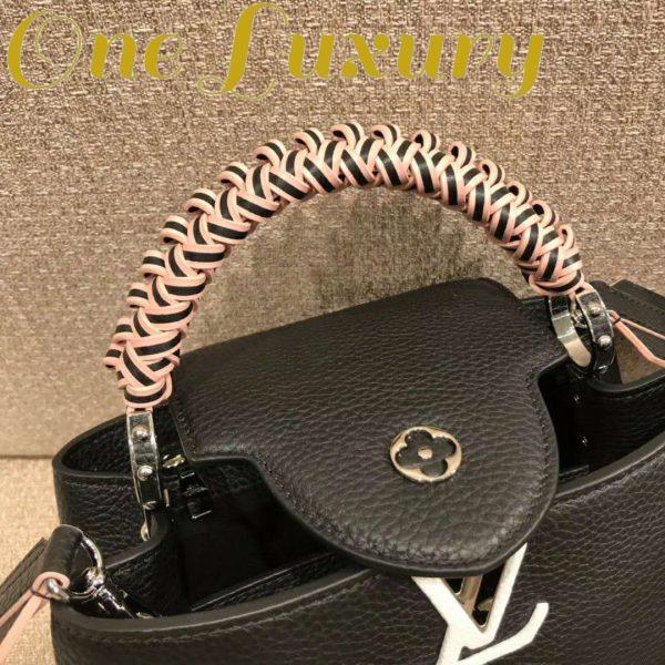 Replica Louis Vuitton LV Women Capucines BB Black Taurillon Leather 10