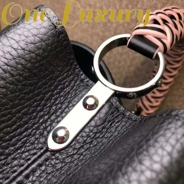 Replica Louis Vuitton LV Women Capucines BB Black Taurillon Leather 12