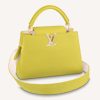 Replica Louis Vuitton LV Women Capucines BB Handbag Yellow Taurillon Leather