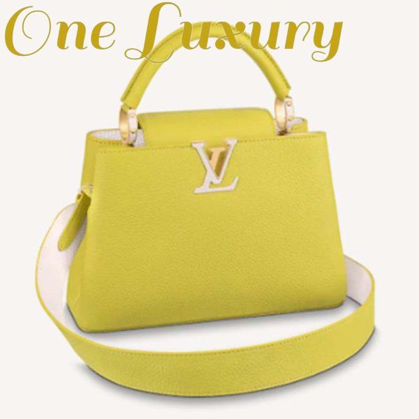 Replica Louis Vuitton LV Women Capucines BB Handbag Yellow Taurillon Leather