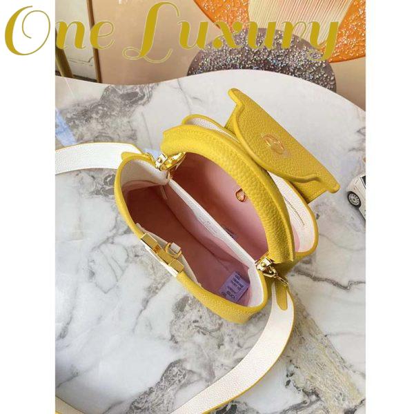 Replica Louis Vuitton LV Women Capucines BB Handbag Yellow Taurillon Leather 8