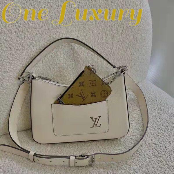 Replica Louis Vuitton LV Women Marelle Handbag Quartz White Epi Grained Cowhide Canvas 5