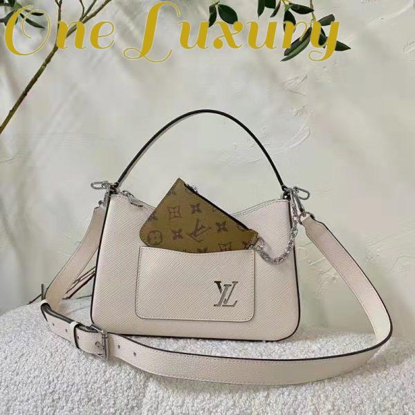 Replica Louis Vuitton LV Women Marelle Handbag Quartz White Epi Grained Cowhide Canvas 6