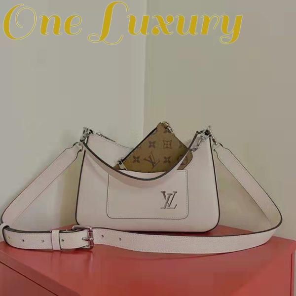 Replica Louis Vuitton LV Women Marelle Handbag Quartz White Epi Grained Cowhide Canvas 7