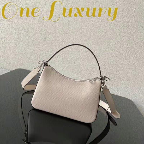 Replica Louis Vuitton LV Women Marelle Handbag Quartz White Epi Grained Cowhide Canvas 9