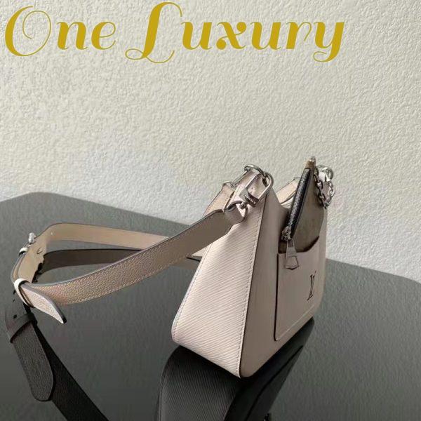 Replica Louis Vuitton LV Women Marelle Handbag Quartz White Epi Grained Cowhide Canvas 11