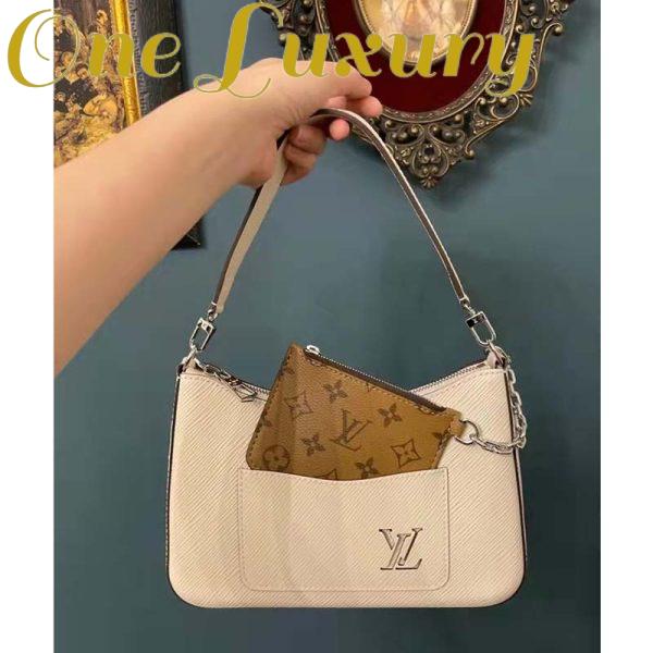 Replica Louis Vuitton LV Women Marelle Handbag Quartz White Epi Grained Cowhide Canvas 13