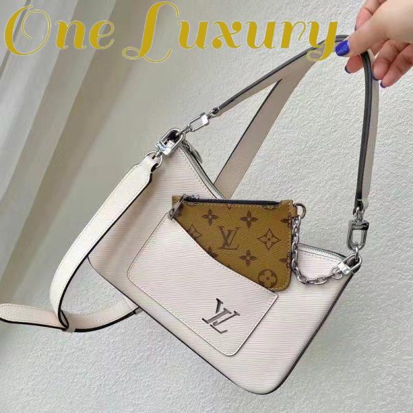 Replica Louis Vuitton LV Women Marelle Handbag Quartz White Epi Grained Cowhide Canvas 14