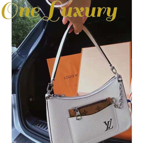 Replica Louis Vuitton LV Women Marelle Handbag Quartz White Epi Grained Cowhide Canvas 15