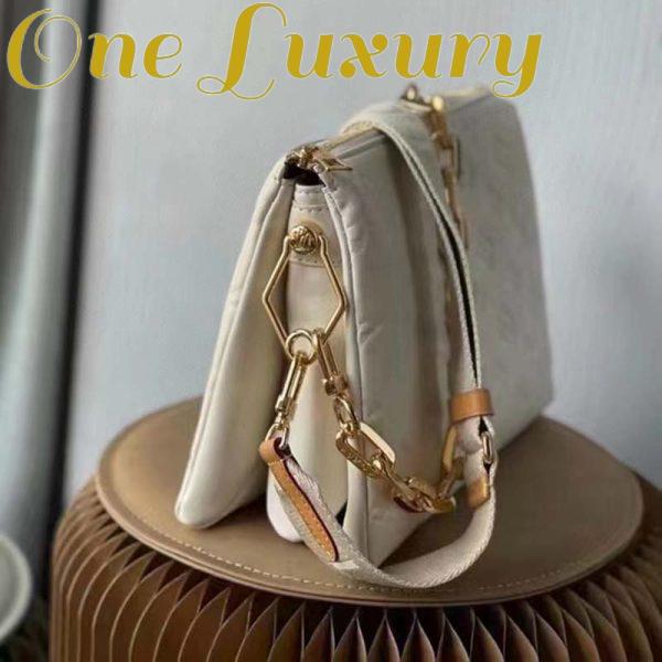 Replica Louis Vuitton LV Women Coussin PM Handbag Cream Monogram-Embossed Puffy Lambskin Calfskin 5