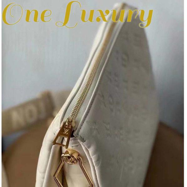 Replica Louis Vuitton LV Women Coussin PM Handbag Cream Monogram-Embossed Puffy Lambskin Calfskin 9