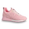 Replica Louis Vuitton LV Women Run Away Sneaker in Suede Calf Leather-Pink