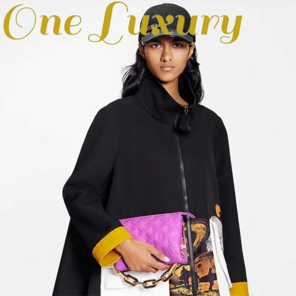 Replica Louis Vuitton LV Women Coussin BB Handbag Orchidee Purple Monogram Embossed Puffy Lambskin 6