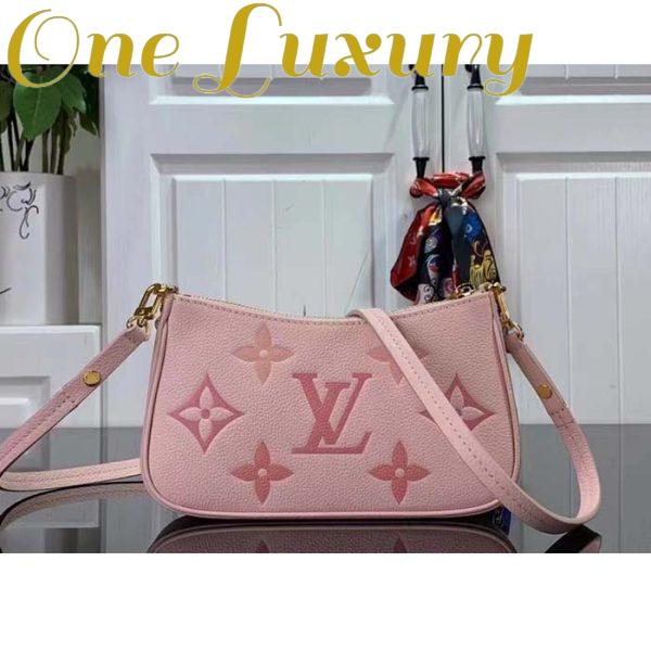 Replica Louis Vuitton LV Women Easy Pouch Pink Monogram Empreinte Embossed Supple Grained Cowhide 4