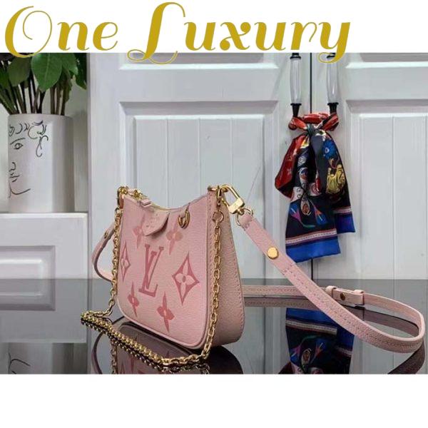 Replica Louis Vuitton LV Women Easy Pouch Pink Monogram Empreinte Embossed Supple Grained Cowhide 6