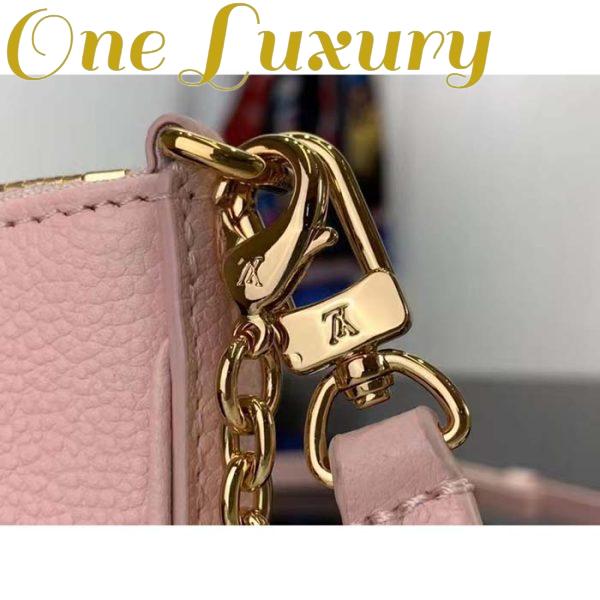 Replica Louis Vuitton LV Women Easy Pouch Pink Monogram Empreinte Embossed Supple Grained Cowhide 9
