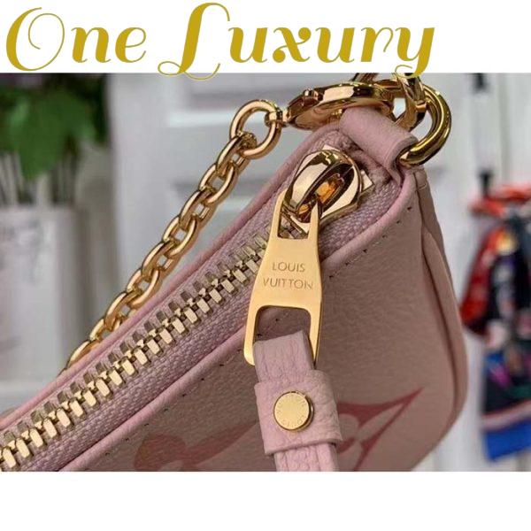 Replica Louis Vuitton LV Women Easy Pouch Pink Monogram Empreinte Embossed Supple Grained Cowhide 10