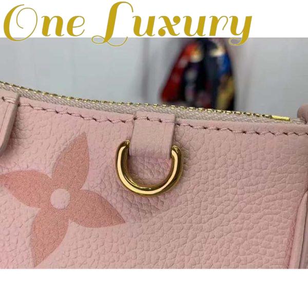 Replica Louis Vuitton LV Women Easy Pouch Pink Monogram Empreinte Embossed Supple Grained Cowhide 11