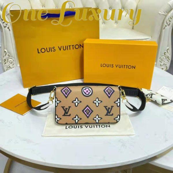 Replica Louis Vuitton LV Women Félicie Strap Go Pochette Arizona Beige Crème Monogram Coated Canvas 7