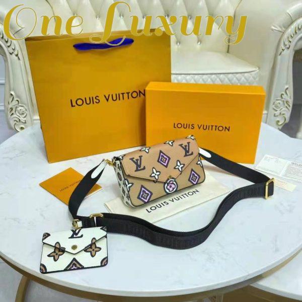 Replica Louis Vuitton LV Women Félicie Strap Go Pochette Arizona Beige Crème Monogram Coated Canvas 8