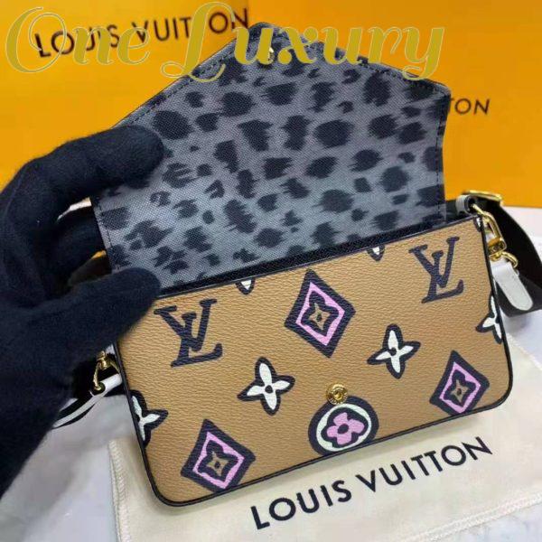 Replica Louis Vuitton LV Women Félicie Strap Go Pochette Arizona Beige Crème Monogram Coated Canvas 11
