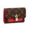 Replica Louis Vuitton LV Women Flore Wallet in Monogram Coated Canvas and Calf Leather 5