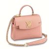 Replica Louis Vuitton LV Women Lockme Ever Mini Handbag Pink Grained Calf Leather