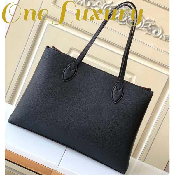 Replica Louis Vuitton LV Women Lockme Shopper Black Grained Calf Leather 5