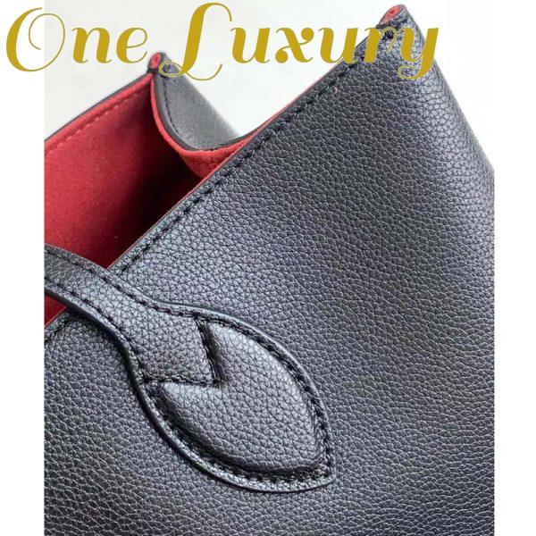 Replica Louis Vuitton LV Women Lockme Shopper Black Grained Calf Leather 11