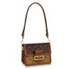 Replica Louis Vuitton LV Women Mini Dauphine Handbag in Monogram Canvas-Brown