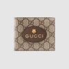 Replica Gucci GG Unisex Neo Vintage GG Supreme Wallet in Beige/Ebony GG Supreme Canvas
