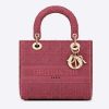 Replica Dior Women Medium Lady D-Lite Bag Cannage Embroidery-Rose