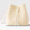 Replica Louis Vuitton LV Women Néonoé MM White Cotton Cowhide Leather