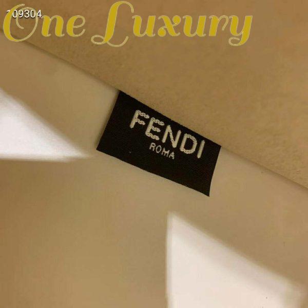 Replica Fendi Women Sunshine Shopper Bag White Leather “FENDI ROMA” 11