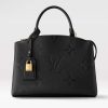 Replica Louis Vuitton LV Women Petit Palais Handbag Noir Embossed Grained Cowhide Leather