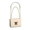 Replica Louis Vuitton LV Women Twist MM Handbag in Quartz Epi leather-Beige