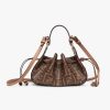 Replica Fendi Women Pomodorino Brown FF Fabric Mini-Bag