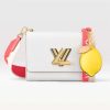 Replica Louis Vuitton LV Women Twist MM Lemon Handbag White Epi Grained Cowhide