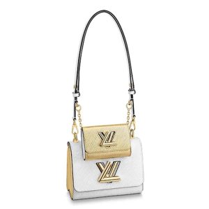 Replica Louis Vuitton LV Women Twist PM and Twisty Epi leather-White