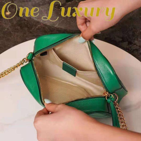 Replica Gucci GG Women GG Marmont Small Shoulder Bag Bright Green Diagonal Matelassé 9