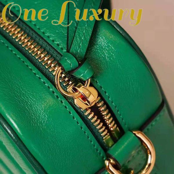 Replica Gucci GG Women GG Marmont Small Shoulder Bag Bright Green Diagonal Matelassé 15