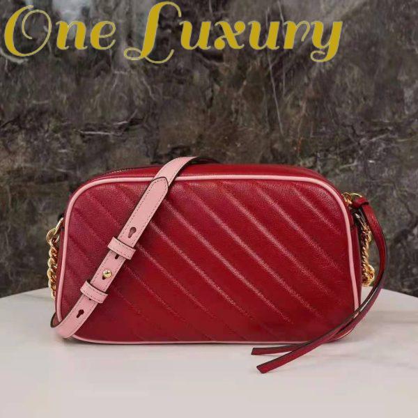 Replica Gucci GG Women GG Marmont Small Shoulder Bag Dark Red Diagonal Matelassé Leather 8